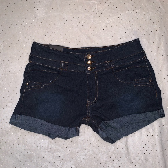High Waist Denim Shorts - Picture 1 of 2